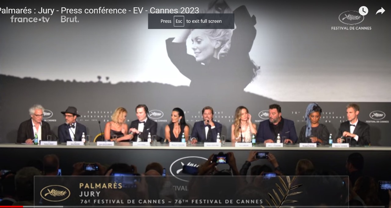 Palmarés  Jury - Press conférence - EV - Cannes 2023